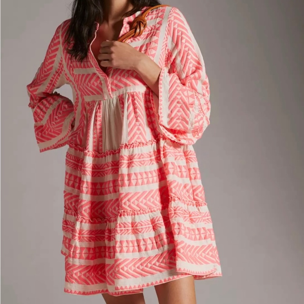 Devotion Twins Embroidered Ella Tunic Dress Size XS Petite